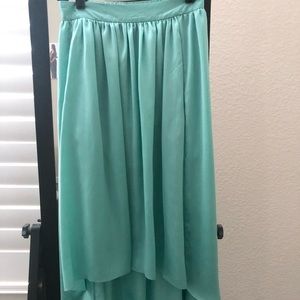 Aritzia teal long skirt